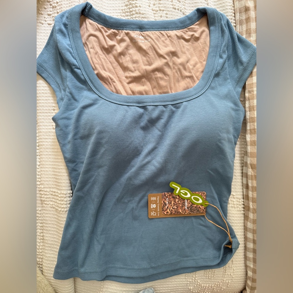 OGL Blue Cap Sleeve Women's Top